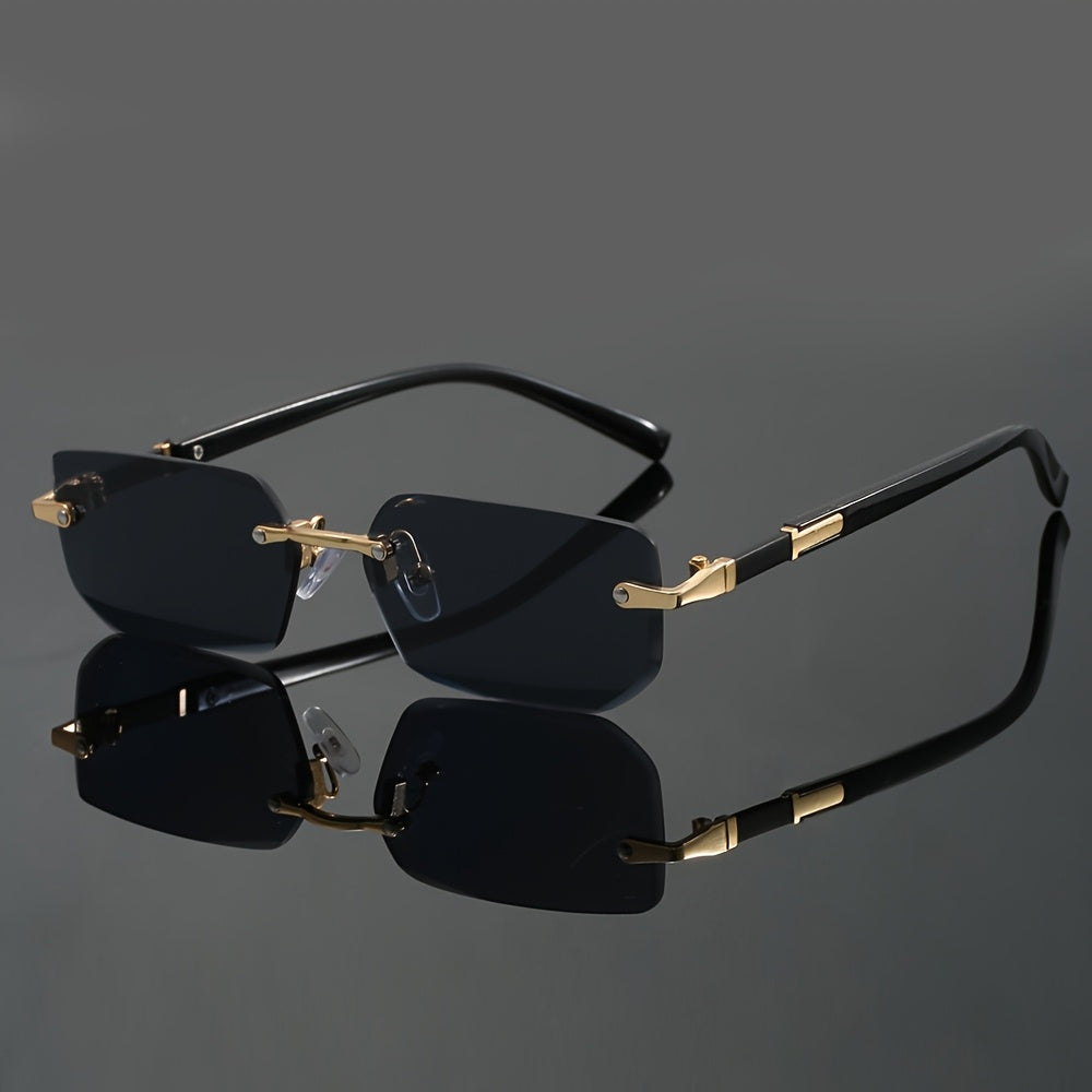 Fashion Square Frameless Glasses.