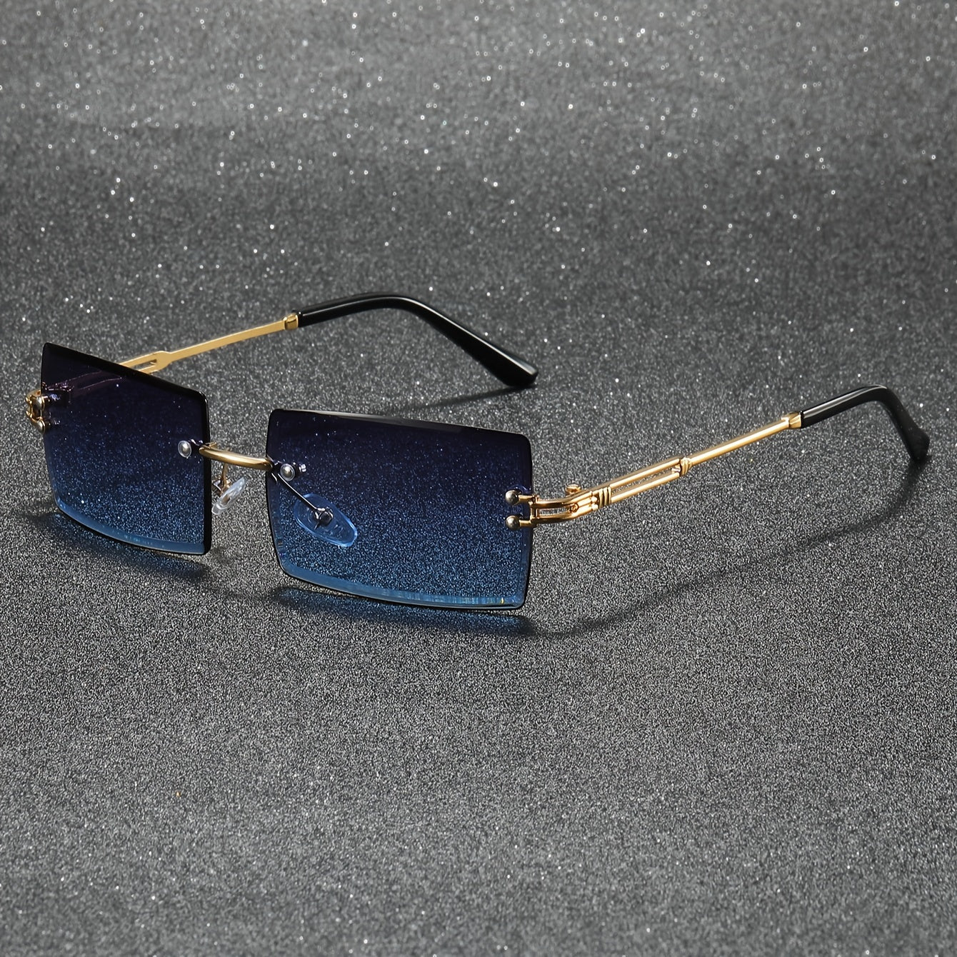 Frameless Fashion Glasses with Metal Hinge